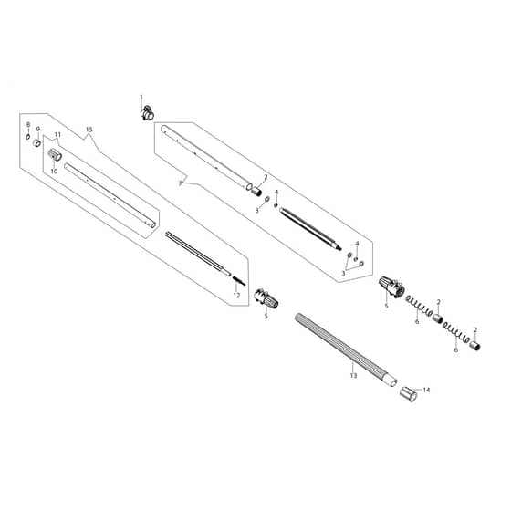 PPXI 530 - Oleo-Mac Pole Pruners Transmission Diagram