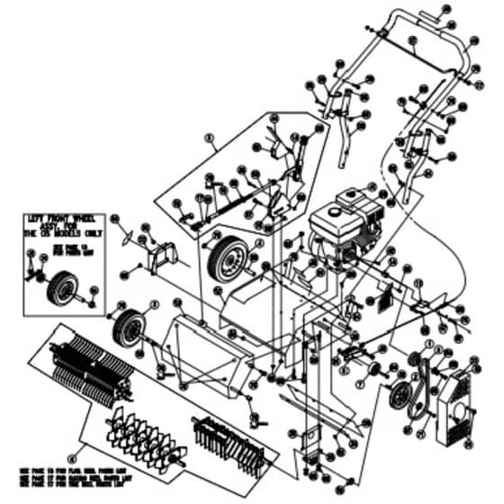 Billy Goat PR600S - Overseeder and Power Rake Main Diagram