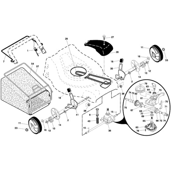 McCulloch PRE5553 - 96141009503 - 2008-09 - Drive Parts Diagram