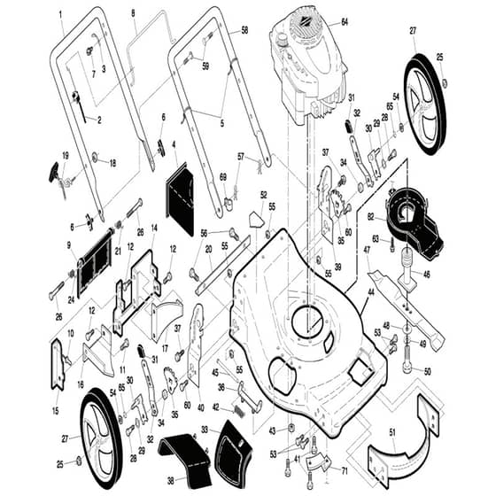 McCulloch PRE6556 - 96141009404 - 2008-02 - Frame Parts Diagram