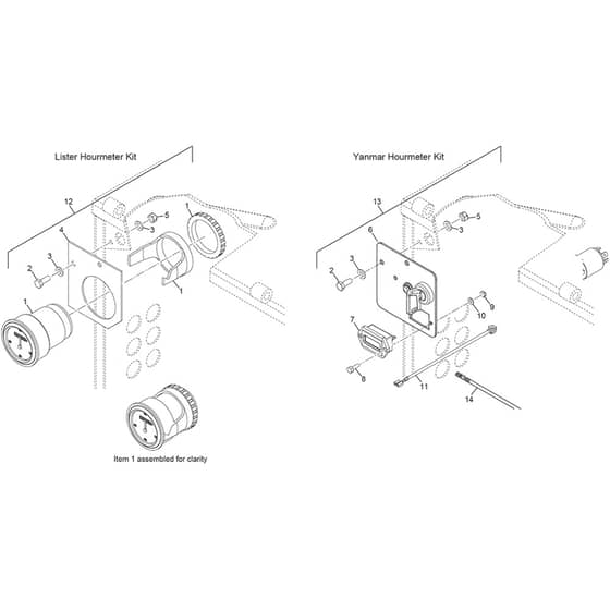Belle Premier XT - Hourmeter (Lister & Yanmar)