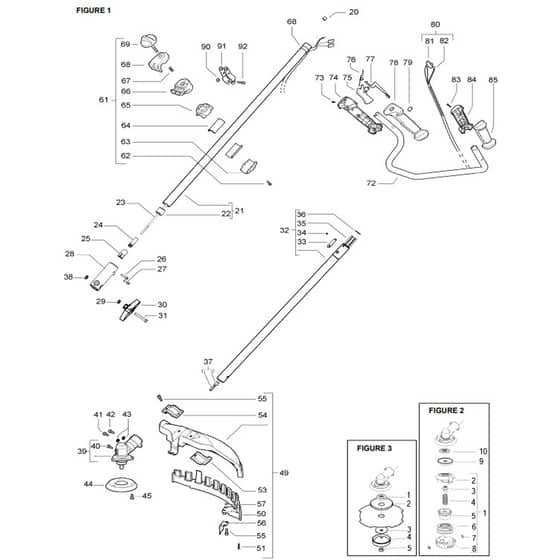 McCulloch PREMIO BTX - 2007-05 - Shaft & Handle Parts Diagram