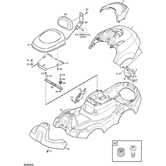 Primo 75 Years Ltd Edition - 2009 - 13-2414-52 - Mountfield Front Mower Bodywork Diagram