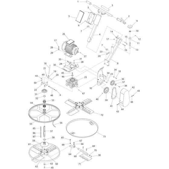 Belle Pro 600X - Main Assembly (Electric)