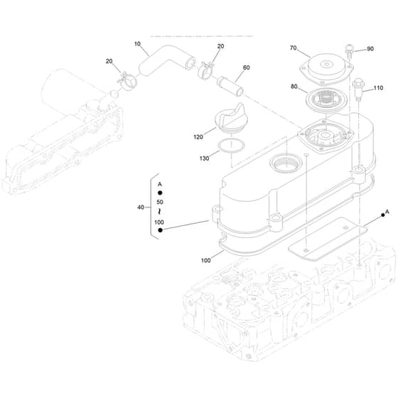 Toro ProLine 113cm - 31040 (323000000 - 323000100) Cylinder Head Cover