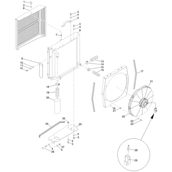 Toro ProLine 113cm - 31040 (324000175-324000284) Cooling Water System