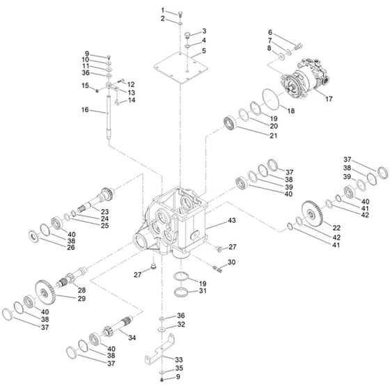 Toro ProLine 113cm - 31040 (324000175-324000284) Gearbox No. 2