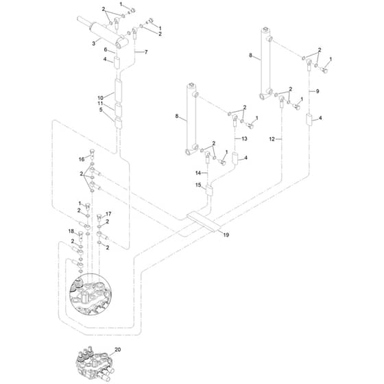 Toro ProLine 113cm - 31040 (324000175-324000284) Hydraulic No. 2