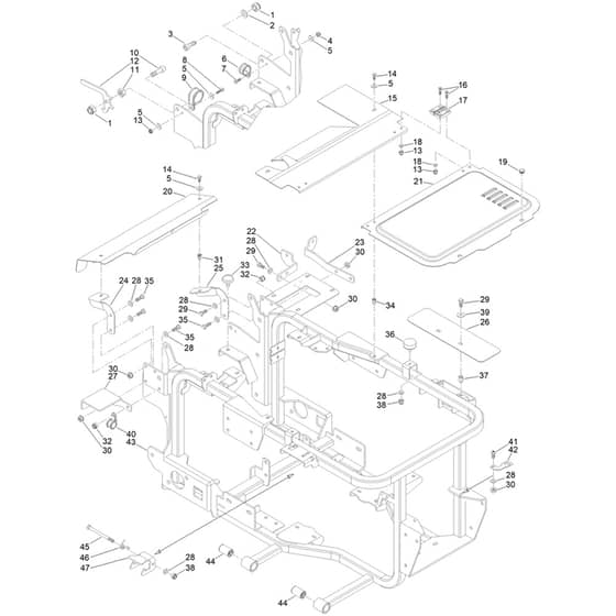 Toro ProLine 113cm - 31040 (324000175-324000284) Main Frame