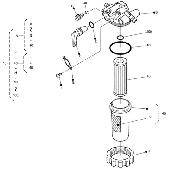 Toro ProLine 113cm - 31040 (324000285 - 324999999) Fuel Filter