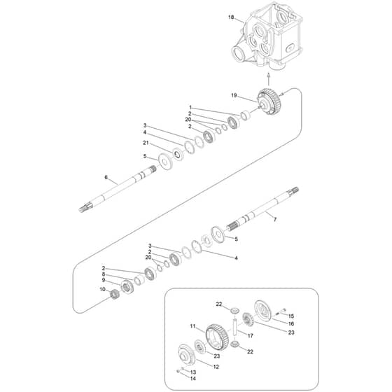 Toro ProLine 113cm - 31040 (324000285 - 324999999) Gearbox No. 1