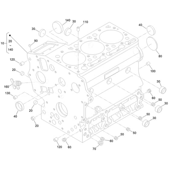 Toro ProLine 113cm - 31040 (324000000 - 324000166) Crankcase