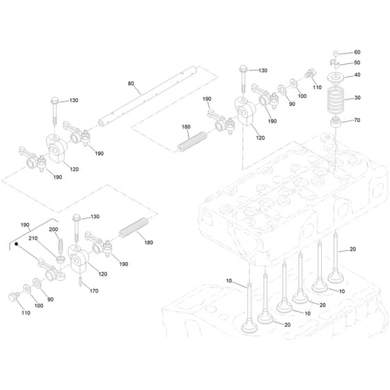 Toro ProLine 113cm - 31040 (324000000 - 324000166) Valve and Rocker Arm