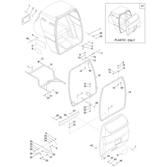 Toro ProLine 113cm - 31040 (325000000 - 325999999) Hopper and Frame