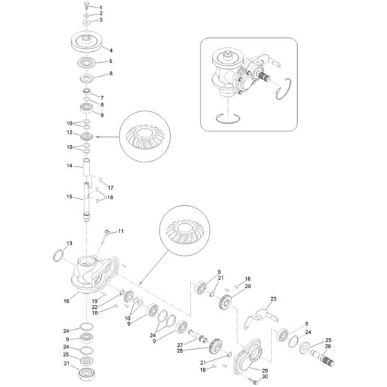 Toro ProLine 113cm - 31040 (326000000 - 326999999) Cutting Deck Gearbox