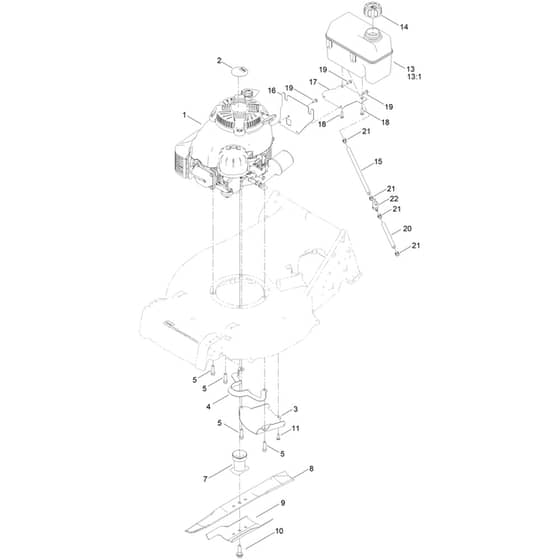 Toro Proline Heavy-Duty 53cm - 22283 (400000000 - 415299999) Engine and Blade
