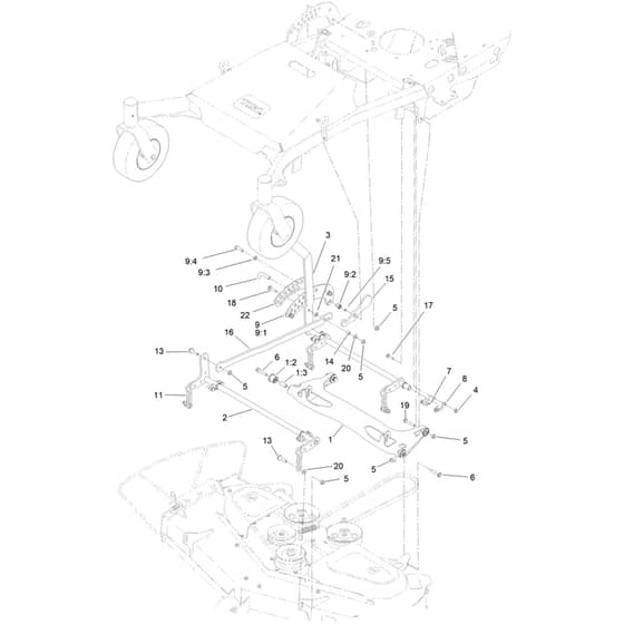 Toro Proline Mid-Size 122cm - 44424TE (413000000 - 417999999) Deck Lift
