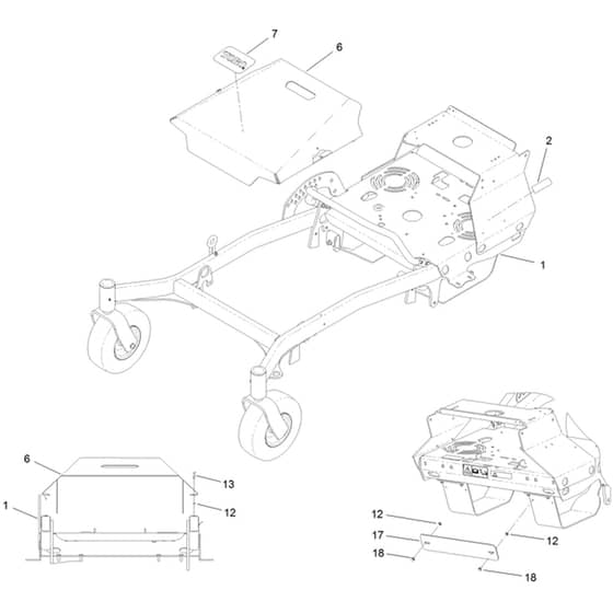 Toro Proline Mid-Size 122cm - 44424TE (413000000 - 417999999) Hood