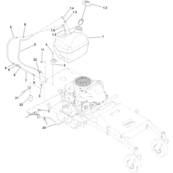 Toro Proline Mid-Size 122cm - 44424TE (400000000 - 406499999) Fuel System