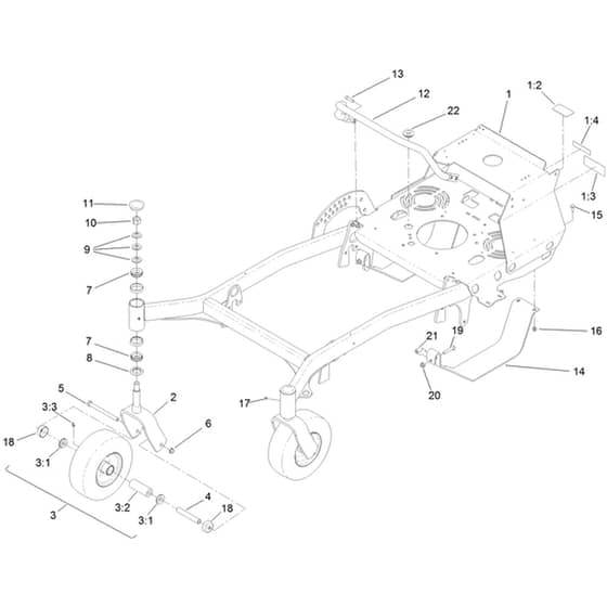 Toro Proline Mid-Size 122cm - 44424TE (406610858 - 412999999) Frame