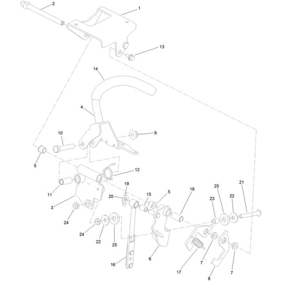 Toro Proline Mid-Size 122cm - 44424TE (406610858 - 412999999) RH Control Handle No. 139-1532
