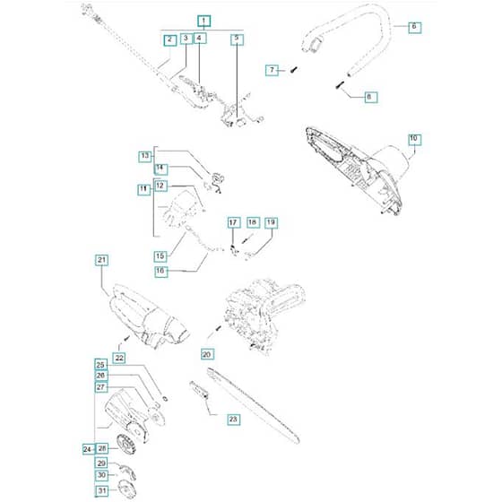 McCulloch PROMAC 2200-16 ASSY UK - 2006-03 - Main Assy (2) Parts Diagram