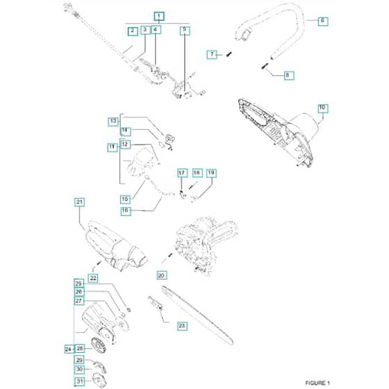 McCulloch PROMAC E 1900-14 TL - 2006-03 - Main Assy (1) Parts Diagram