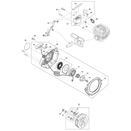 Makita PS-35C - Petrol Chain Saw - Power Tool 04 Diagram