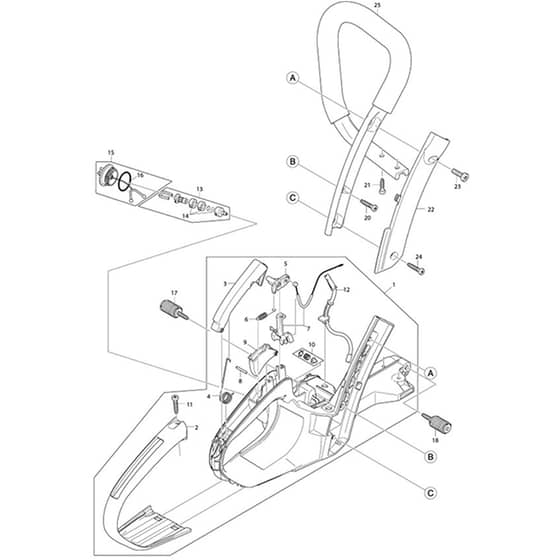 Makita PS-5105H - Petrol Chain Saw - Power Tool 01 Diagram