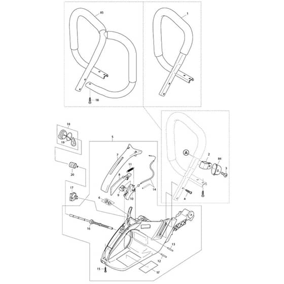 Makita PS-7300 - Petrol Chainsaw - Power Tool 01 Diagram