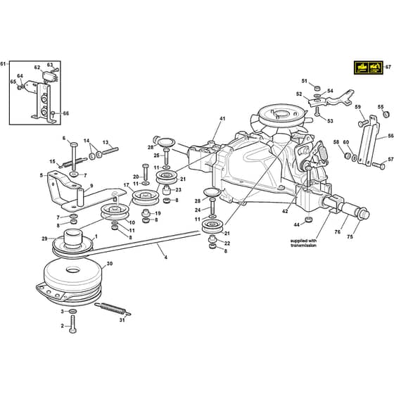 PTX 190 HD - 2024 - 2T0780473/C24 - Castel Garden Ride On Mower Loncin Transmission Diagram