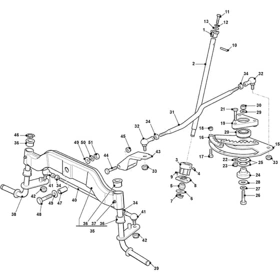 PTX 190 HD - 2024 - 2T0780473/C24 - Castel Garden Ride On Mower Steering Diagram