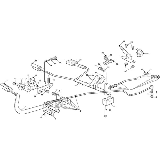 PTX 190 HD - 2021 - 2T1300473/C21 - Castel Garden Ride On Mower Gearbox Controls Diagram