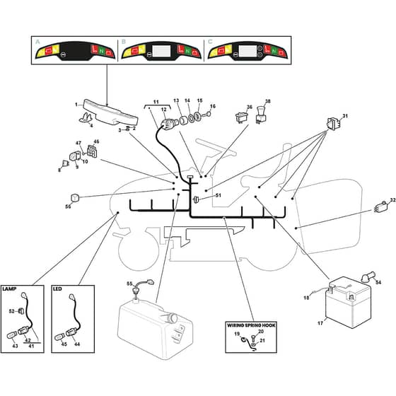 PTX 240 HD - 2025 - 2T1310473/C25 - Castel Garden Ride On Mower Electric Parts Diagram