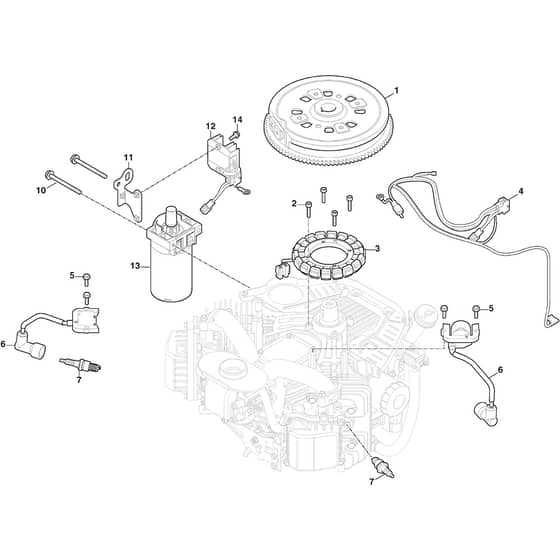 PTX 240 HD - 2025 - 2T1310473/C25 - Castel Garden Ride On Mower Ignition Coil Diagram
