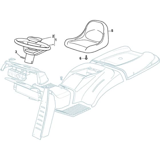 PTX 240 HD - 2025 - 2T1310473/C25 - Castel Garden Ride On Mower Seat Diagram