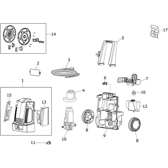 PW 115 C - Oleo-Mac Pressure Washer Deck Diagram