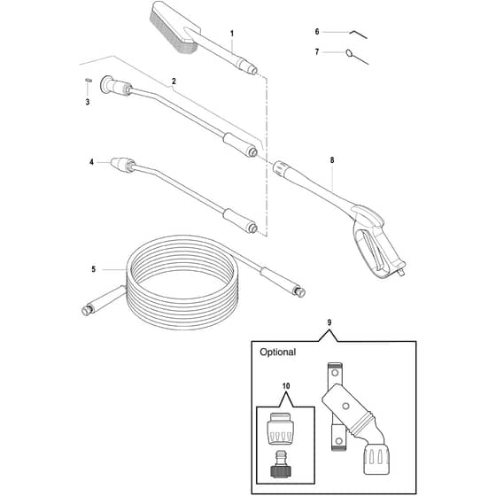 PW 190 C - Oleo-Mac Pressure Washer Accessories Diagram