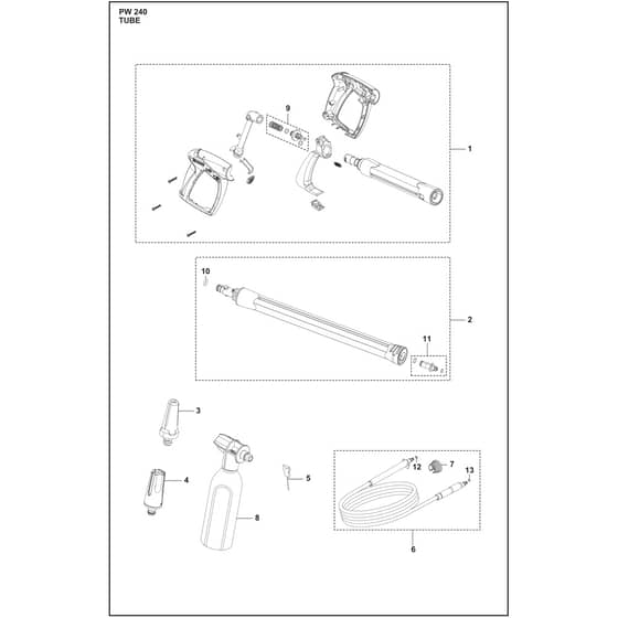 Husqvarna PW 240 - 970648102 - Tube