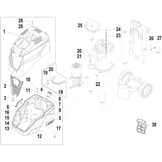 PW 250 HC - Oleo-Mac Pressure Washer Deck Diagram
