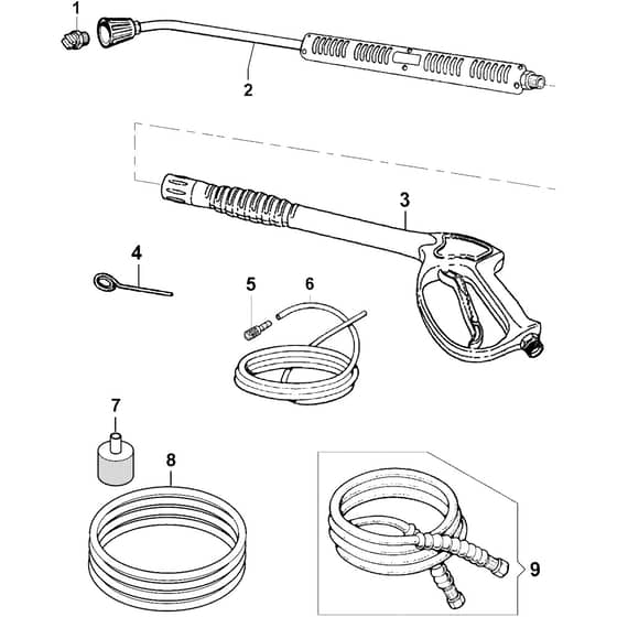 PWX 200 C - Oleo-Mac Pressure Washer Accessories Diagram