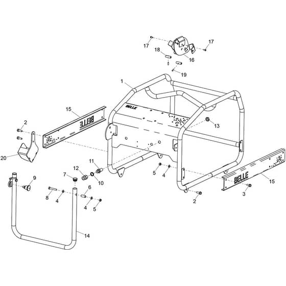 Belle PWX Range - Frame Assembly (PWX 13-230)