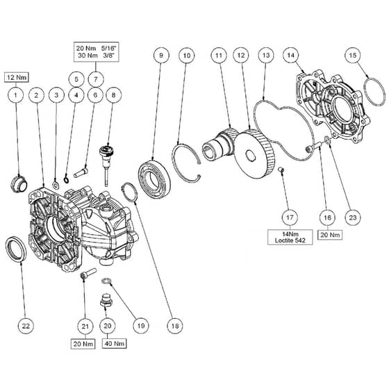 Belle PWX Range - Gearbox Assembly (PWX 15-250)