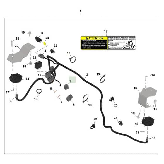 John Deere Q810E - PC16645 - Wiring Harness - ST1399928