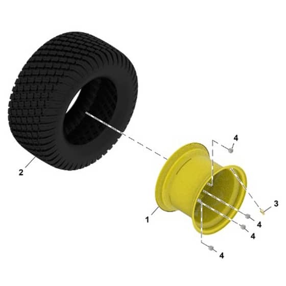 John Deere Q850R - PC16649 - Rear Wheel - ST1490628