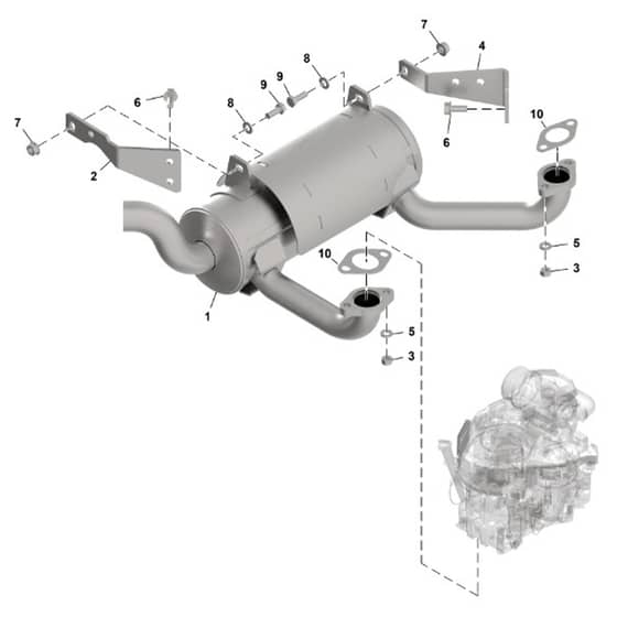 John Deere Q865R - PC16650 - Muffler - ST1410468