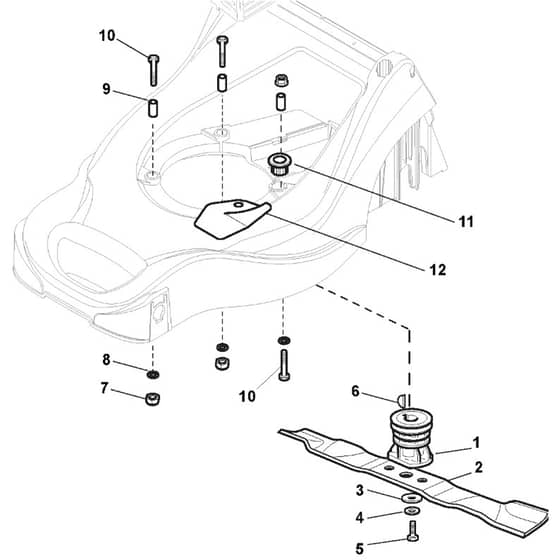QUATTRO 15S - 2013 - 297412027/AT2 - Atco Rotary Mower Blade Diagram