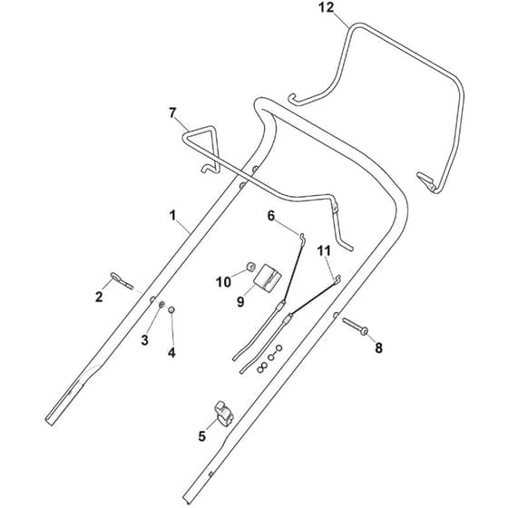 QUATTRO 15S - 2013 - 297412027/AT2 - Atco Rotary Mower Handle Upper Diagram