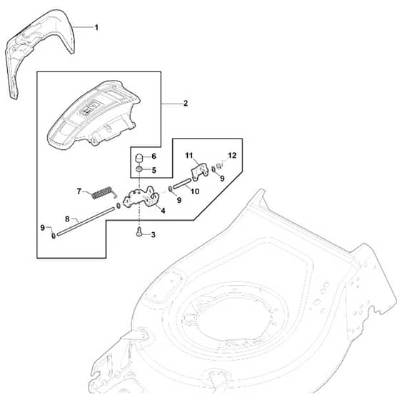 QUATTRO 16 4in1 - 2020 - 2L0431827/AT9 - Atco Rotary Mower Guards Diagram