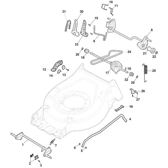 QUATTRO 16S 4in1 - 2021-2024 - 2L0432847/AT1 - Atco Rotary Mower Height Adj Diagram